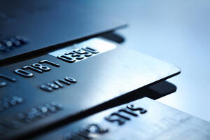 Close-up shot of credit card